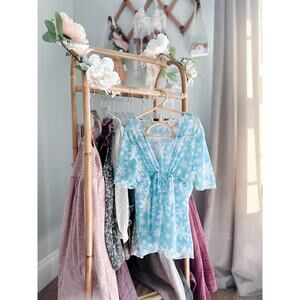 New Darling Daisy Print Mesh Tie Front Swim Coverup 2/3